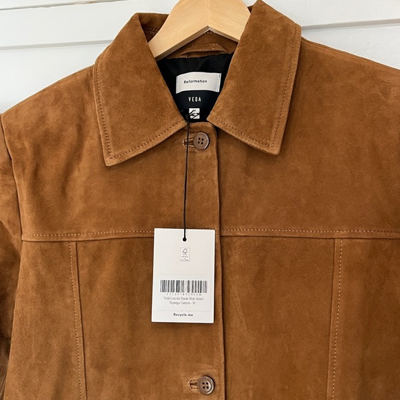 Reformation Brown Leather Jacket - Picture 3 of 11